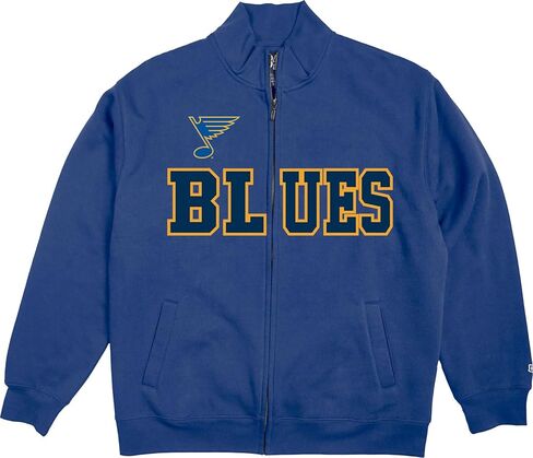 Blue 84 NHL Officially Licensed Full Zip Sweatshirt Twill Embroidery Shield in Saudi Arabia