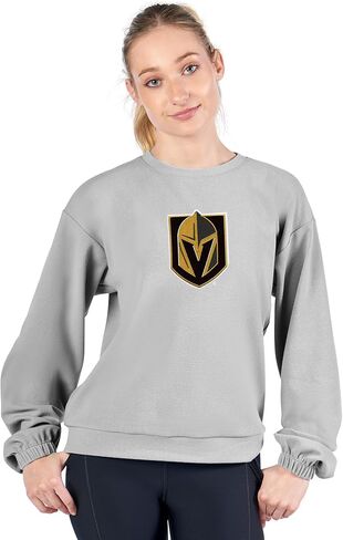 تي شيرت CERTO NHL نسائي طويل الأكمام بياقة دائرية، بلوفر ليوم اللعبة، مزيج قطن خفيف الوزن، مقاس مريح، ملابس كاجوال in Kuwait