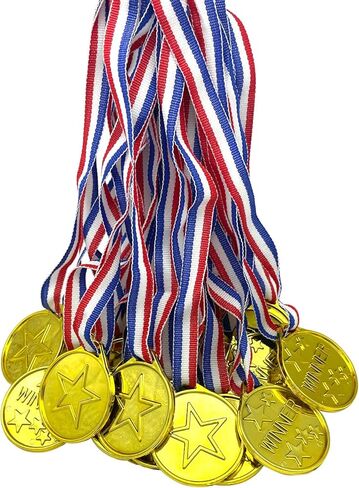 24 قطعة من الميداليات البلاستيكية للفائز بالجائزة الذهبية للرياضات المدرسية للأطفال، ومسابقات كرة القدم، والألعاب، وعروض المواهب، والجمباز، ومفضلات الحفلات، والملابس أو الاحتفالات التذكارية in Kuwait