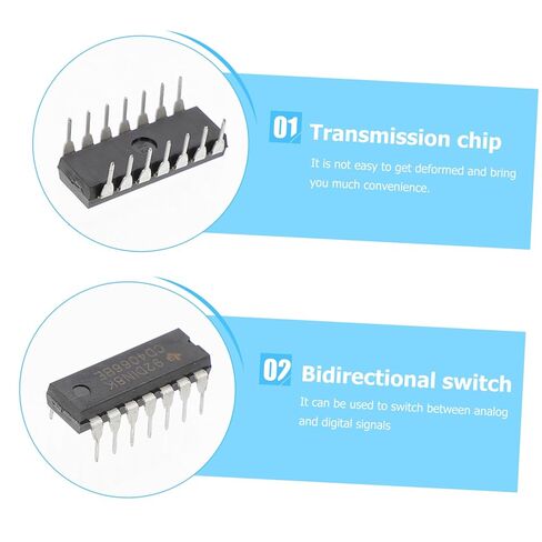 Zerodeko 20Pcs Quad Bilateral Ic Chip Dip Interface Logic Gates for Analog Digital Signal Switching Low Resistance Flat Resistance Over Input Range in Saudi Arabia
