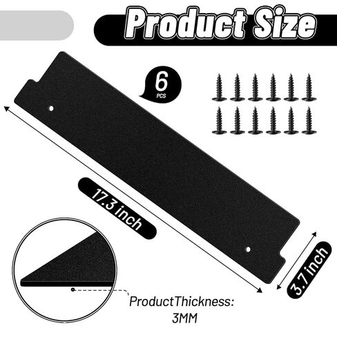6 قطع من شريط الخصوصية لكشك الحمام، 17.3 سم × 3.8 سم، غطاء فجوة خصوصية الحمام، أقسام الحمام السوداء، حشو فجوات الكشك للحمام العام in Kuwait