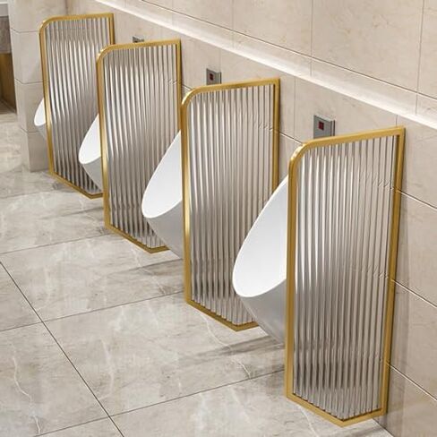 Stainless Steel Wall-Mounted Urinal Partition, Waterproof Baffle for Hotels & Bathrooms (Black, 2PCS) - Durable Privacy Solution for Restrooms & Commercial Spaces in Saudi Arabia