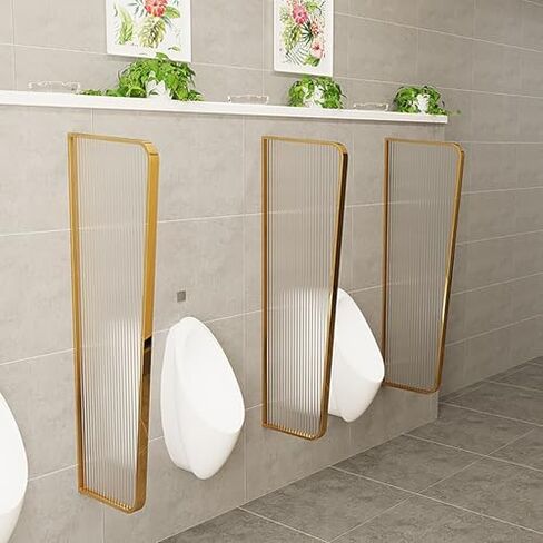 Stainless Steel Wall-Mounted Urinal Baffle Set of 4 for Public Restrooms - Durable Toilet Partition Solution, Ideal for High Traffic Areas, Easy to Install in Saudi Arabia