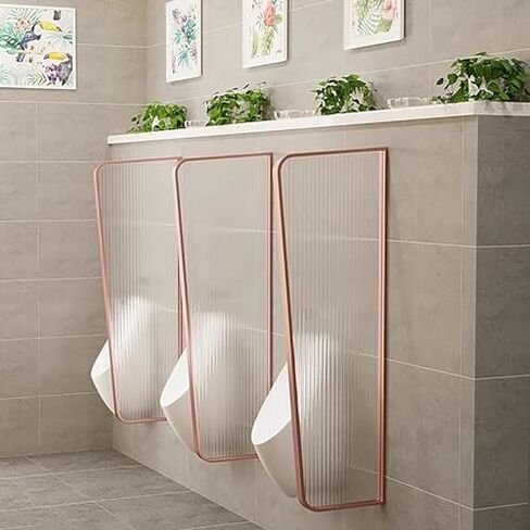 Stainless Steel Wall-Mounted Urinal Baffle Set of 4 for Public Restrooms - Durable Toilet Partition Solution, Ideal for High Traffic Areas, Easy to Install in Saudi Arabia