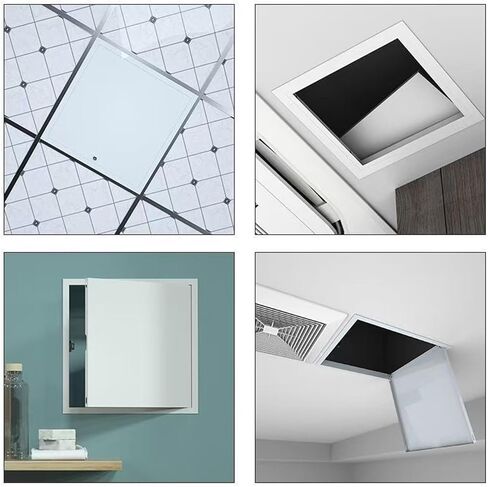 Magnetic Inspection Door Cover,Aluminum & Galvanized Steel Construction,Wall/Ceiling Inspection Panel,Suitable for Any Room(Gray,35x60cm) in Saudi Arabia