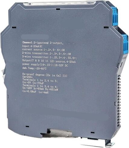 Explosion-Proof Isolated 4-20mA Safe Barrier Signal Isolator(2 in 2 Out,0-10V Input_4-20MA Output) in Saudi Arabia