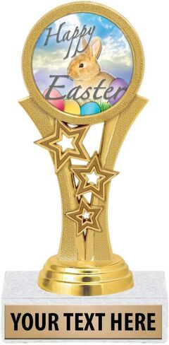 Crown Awards Easter Trophies, 5 1/2" Starbeam Happy Easter Trophy, Engraving Included Prime in Saudi Arabia