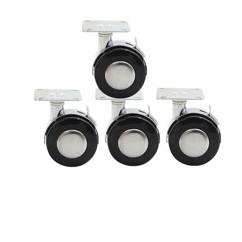 Pack of 4 2-inch Cabinet casters Coffee Table Pulley with Brake Universal Wheel Computer Flat Alloy in Saudi Arabia