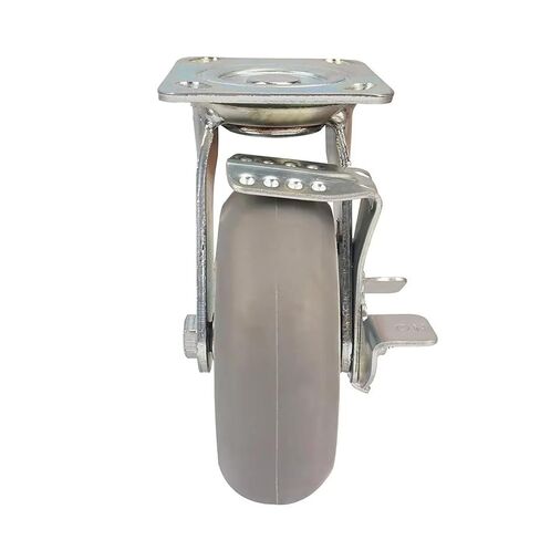 1 piece Heavy Duty 6 inch TPR Drive Wheel with Brake Silent Workshop Equipment in Saudi Arabia