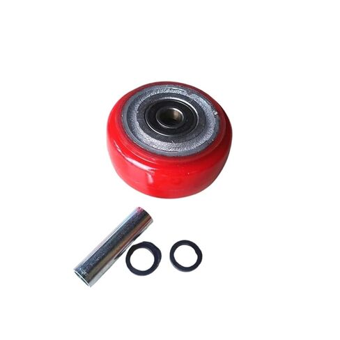 1 piece 5-inch Polyurethane PU Single Wheel Iron core arc Sheet red Flatbed Driver's car in Saudi Arabia