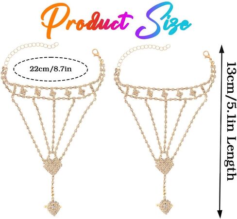 CASDRE Rhinestone Fingerless Gloves Bridal Crystal Glove Sparkly Hand Chain Accessories for Women in Saudi Arabia