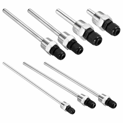 TOP-MAX Thermowell 304 ستانلس ستيل، سلس ومقاوم للتآكل، قطر 8 مم، مثالي للتخمير والظروف الصعبة (100 مم) in Kuwait