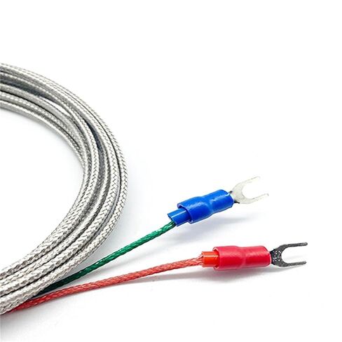 K Type WRNT-01 M12 Bayonet Compression Spring Shielded Wire 1-5M Temperature Sensor 1Pcs(M12 K Type 2m) in Saudi Arabia