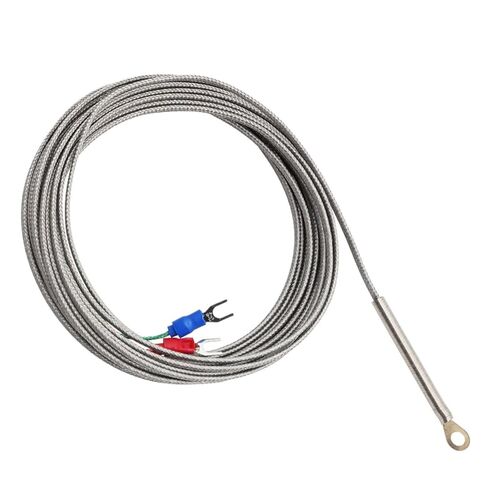 5mm Hole Washer Temperature Sensor Type K Thermocouple 0.5m 1m 2m 3.0m 4m Braided Cable 1Pcs(K Type 2m) in Saudi Arabia