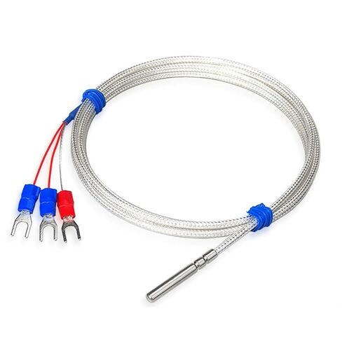 PT100 Temperature Sensor Stainless Steel Thermocouple with Cable Temperature Sensing 1Pcs(PT100 Type 5M) in Saudi Arabia
