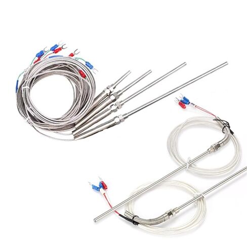 0-800 Degree M8 K J PT100 Type 50mm 150mm 100mm 200mm Probe Screw Thread Cable Thermocouple 1Pcs(2m M8 PT100,150mm) in Saudi Arabia