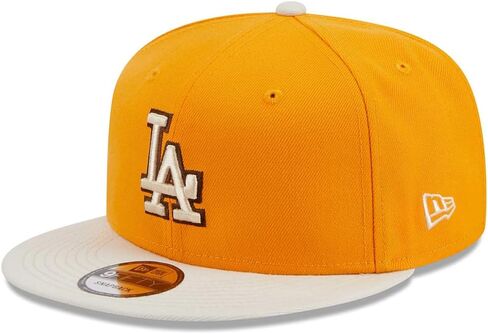 New Era LA Los Angeles Dodgers 9FIFTY Gold Tiramisu Color Pack Snapback Cap, Adjustable Hat in Saudi Arabia