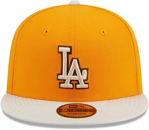 New Era LA Los Angeles Dodgers 9FIFTY Gold Tiramisu Color Pack Snapback Cap, Adjustable Hat in Saudi Arabia
