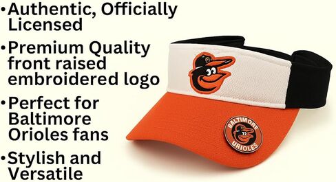 Officially Licensed Baltimore Visor Hat Adjustable Classic Team Logo Embroidered Ball Cap in Saudi Arabia
