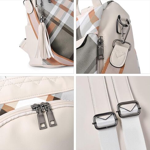 BROMEN Backpack Purse for Women Leather Anti-theft Travel Backpack Fashion Shoulder Bag Pink in Kuwait