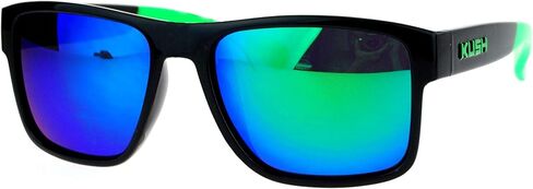 SA106 Kush Mens Color Mirror Rectangular Plastic Sport Sunglasses in Saudi Arabia