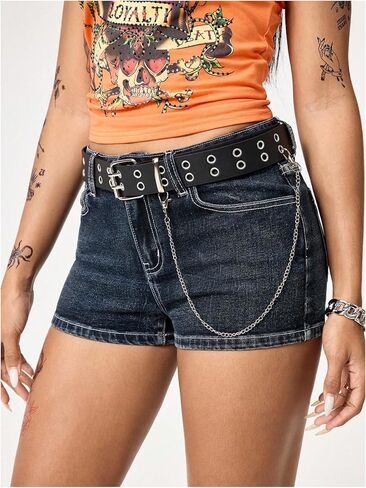 Women's Star Studded Waist Belts Square Buckle PU Belt Y2k Fashion Accessory in Saudi Arabia