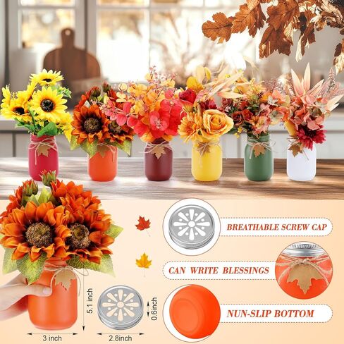 Tioncy 6 Pcs Valentines Day Table Decorative Mason Jar Centerpiece for Tables Farmhouse Valentines Tiered Tray Decoration Conservation Heart Decorative for Valentine's Day Decoration Home Kitchen in Saudi Arabia