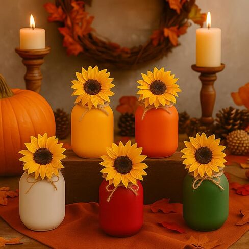 Tioncy 6 Pcs Valentines Day Table Decorative Mason Jar Centerpiece for Tables Farmhouse Valentines Tiered Tray Decoration Conservation Heart Decorative for Valentine's Day Decoration Home Kitchen in Saudi Arabia