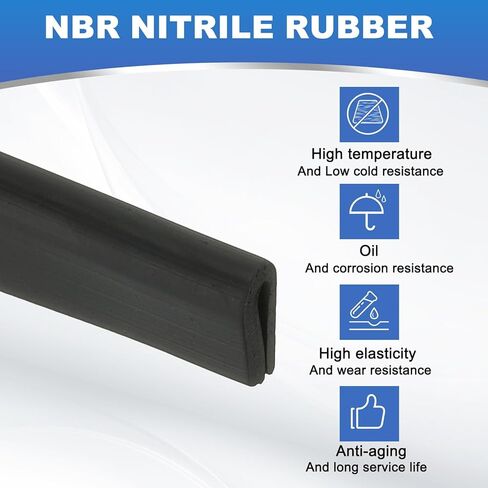 PATIKIL 5/64" Rubber Edge Trim, 10 ft Edge Protector U Channel Edge Trim for Sharp Edge, Sheet Metal, Car Doors, Hatches, Table Corners, Black in Saudi Arabia