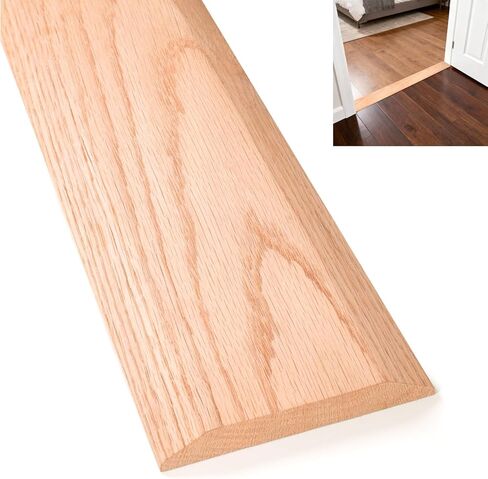 5" W 36" L Flat Profile Solid FAS1 Red Oak Floor Transition Strip, Wood Door Threshold for Carpet Tile Wood Vinyl Laminate Flooring (5/8" H,5" W, 36" L) in Saudi Arabia