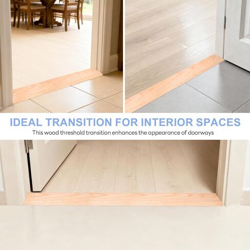 5" W 36" L Flat Profile Solid FAS1 Red Oak Floor Transition Strip, Wood Door Threshold for Carpet Tile Wood Vinyl Laminate Flooring (5/8" H,5" W, 36" L) in Saudi Arabia