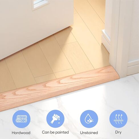 5" W 36" L Flat Profile Solid FAS1 Red Oak Floor Transition Strip, Wood Door Threshold for Carpet Tile Wood Vinyl Laminate Flooring (5/8" H,5" W, 36" L) in Saudi Arabia