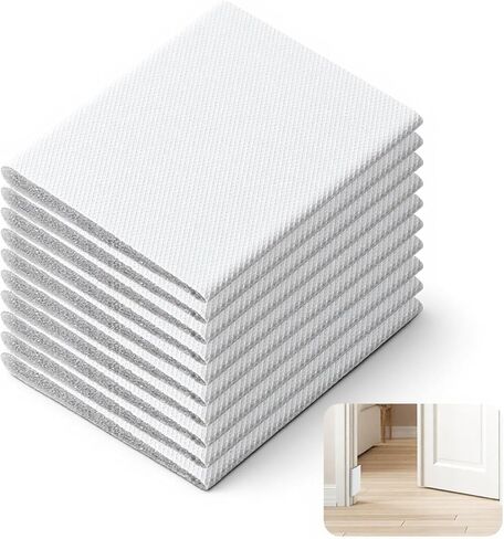 TIESOME 10 Pcs Door Corner Seals, Self-Adhesive Door Corner Seals Foam Weather Stripping, Doors Frame Seal Corners Draft Stopper for Noise Reduction & Weather Protection (White) in Saudi Arabia