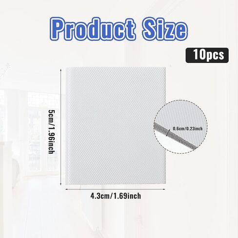 TIESOME 10 Pcs Door Corner Seals, Self-Adhesive Door Corner Seals Foam Weather Stripping, Doors Frame Seal Corners Draft Stopper for Noise Reduction & Weather Protection (White) in Saudi Arabia