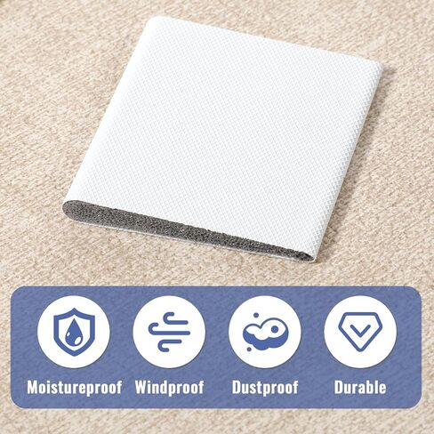 TIESOME 10 Pcs Door Corner Seals, Self-Adhesive Door Corner Seals Foam Weather Stripping, Doors Frame Seal Corners Draft Stopper for Noise Reduction & Weather Protection (White) in Saudi Arabia