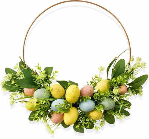 24" Artificial Eucalyptus Wreath, Full & Lifelike Greenery Wreath with Frosted Tips, Door Decoration, All-Season Farmhouse Wedding Wall & Outdoor Decor in Saudi Arabia