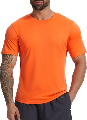 Mens T-Shirt Sun Shirts UPF 50+ Short Sleeve Quick Dry Athletic with UV Protection in Saudi Arabia