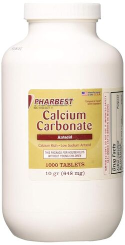 Pharbest 10 Grains Calcium Carbonate Antacid Supplement Tablets - 1000 ea in Saudi Arabia