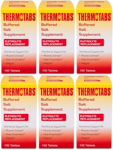 THERMOTABS Salt Supplement Buffered Tablets 100 Tablets (Pack of 6) in Kuwait