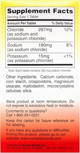 THERMOTABS Salt Supplement Buffered Tablets 100 Tablets (Pack of 6) in Kuwait