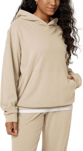 ODODOS Women's Brushed Fleece Oversized Hoodie – Cozy Warm Long Sleeve Pullover Sweatshirt with Kangaroo Pocket in Saudi Arabia
