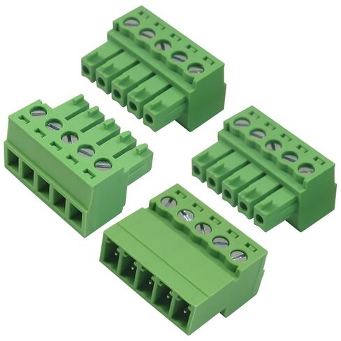 Hordion 10 Set 2 Pin 3.81mm Pitch Screw Terminal Block Connector, Pluggable Quick No Soldering Phoenix Type Connector for 28-16AWG in Saudi Arabia