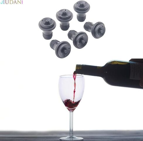 Wine Saver Vacuum Stoppers Pack of 6 Rubber Wine Stoppers, for Wine Saver Vacuum Pump Preserver, Bottle Rubber Corks to Preserve Wine Flavor Best Wine Air Vacuum Stoppers To Keep Wine Fresh in Saudi Arabia