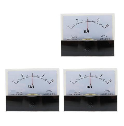 44C2 DC Positive and Negative Ammeter Microammeter Milliammeter ± 25ua 50mA 5A 10A Two Way Instrument 1Pcs(100uA-0-100uA) in Saudi Arabia