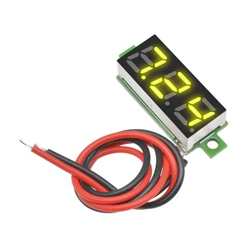 0.28 Inch DC3.7V-30V Mini Digital Voltmeter Voltage Tester Meter LED Electronic Parts Accessories 1Pcs(Yellow) in Saudi Arabia