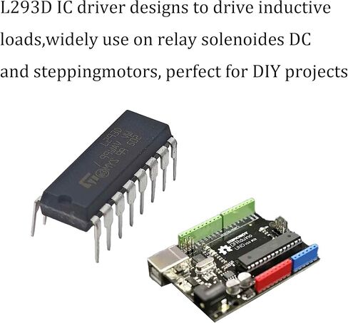 6 قطعة 16pin L293 L293D IC محرك متدرج سائق ، وحدة تحكم في مشغل المحرك لتيار مستمر ومحركات سائر in Kuwait