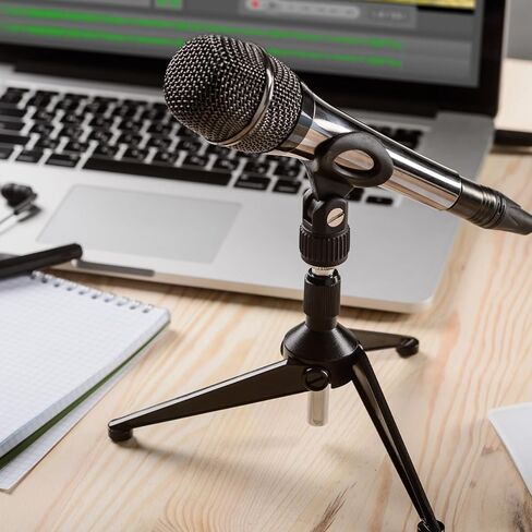 MECCANIXITY Metal Microphone Stand Extension Tube 3/8" Male to 3/8" Female Mic Extension Pipe Stand Extenders Screw Rods for Extended Microphone, 8.27 x 0.6 Inch, Black in Saudi Arabia