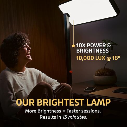 Clinical Medical Grade | Circadian Optics Langley Light Therapy Floor Lamp | 10X Power & Brightness | 10,000 Lux at 15" | Extremely Large 22" X 12" Light Panel | As Seen On Shark Tank in Saudi Arabia