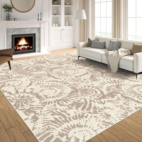 BLISSA Washable 5x7 Area Rugs - Soft Modern Throw Rug for Living Room Non-Slip Ultra-Thin Sage Green Lines Borderd Abstract Carpet for Bedroom Dining Room Rugs for Under Table Nursery Home Decor in Saudi Arabia