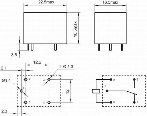 AOKLEY PCE-112D2H PCE-112D1H PCE-124D1H PCE-124D2H (4123-1C-12V/24V-10A) Relay 5pins 1Pcs (Size : PCE-112D1H) in Saudi Arabia